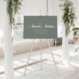 Minimalistisk Grön Välj en Stol Inte en Sida Bröll Poster