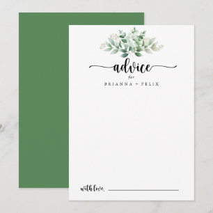 Minimalistisk Grönt av kalligrafi Eucalyptus Bröll Rådkort