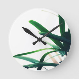 Minimalistisk Grönt Elegance Rund Klocka
