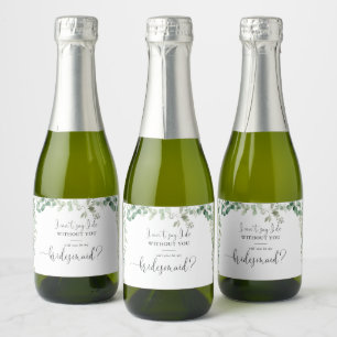 Minimalistisk Grönt Eucalyptus Bridesmaid Frieri