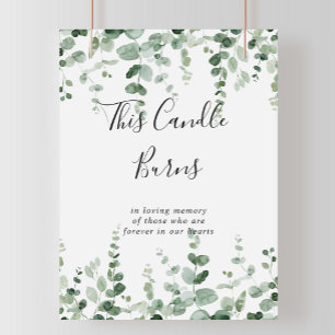 Minimalistisk Grönt Eucalyptus Den här ljussignale Poster