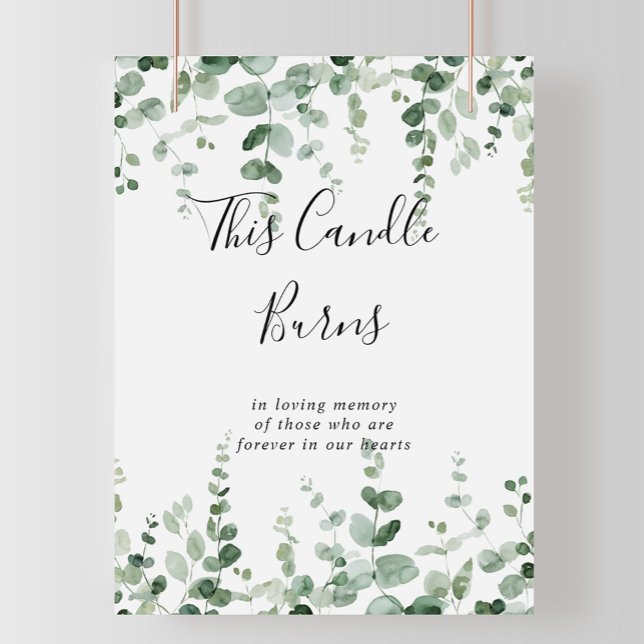 Minimalistisk Grönt Eucalyptus Den här ljussignale Poster (Skapare uppladdad)