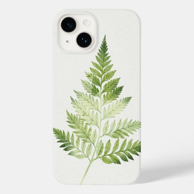 Minimalistisk Grönt Fern Botanical Illustration (Baksida)