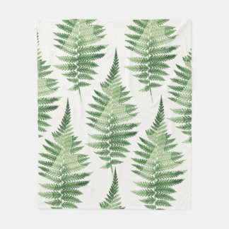 Minimalistisk Grönt Fern Botanical Illustration Fleecefilt