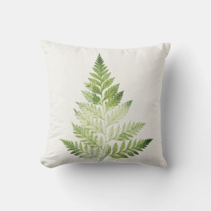 Minimalistisk Grönt Fern Botanical Illustration Kudde