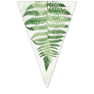 Minimalistisk Grönt Fern Bröllop Decor Vimplar