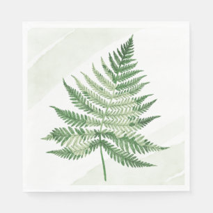 Minimalistisk Grönt Fern Pappersservett