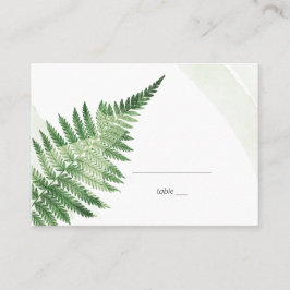 Minimalistisk Grönt Fern Placeringskort