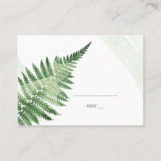 Minimalistisk Grönt Fern Placeringskort