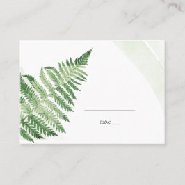 Minimalistisk Grönt Fern Placeringskort