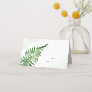 Minimalistisk Grönt Fern Placeringskort