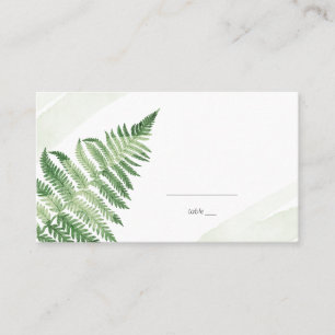 Minimalistisk Grönt Fern Placeringskort