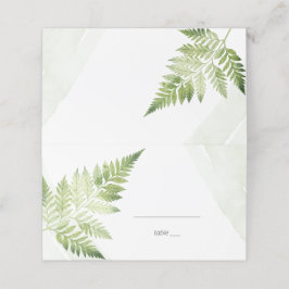 Minimalistisk Grönt Fern Placeringskort