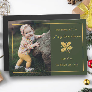 Minimalistisk Grönt för elegant/foto för Guld