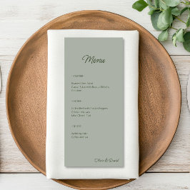 Minimalistisk Grönt för elegant Sage Meny