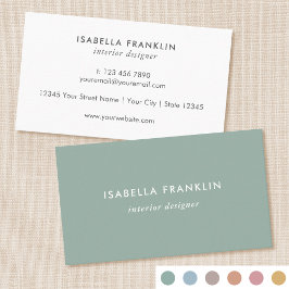 Minimalistisk Grönt för enkel Professionell av Chi Visitkort
