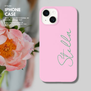 Minimalistisk Grönt för Trendig och Rosa Namn