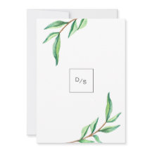 Minimalistisk Grönt Löv på Vita Bröllop