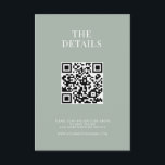 Minimalistisk Grönt Modern Bröllop Tilläggskort<br><div class="desc">Moderna djurutrymmeskort i bröllop med minimalistisk typografisk utformning i sage grönt färg.</div>