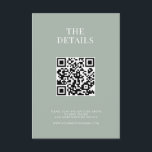 Minimalistisk Grönt Modern Bröllop Tilläggskort<br><div class="desc">Moderna djurutrymmeskort i bröllop med minimalistisk typografisk utformning i sage grönt färg.</div>