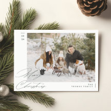 Minimalistisk Grönt Modern Family God jul
