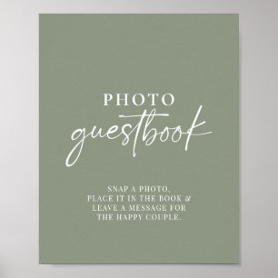 Minimalistisk Grönt - Modern fotobokstecken Poster