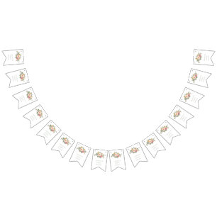 Minimalistisk Grönt Namn Bröllop Vimplar