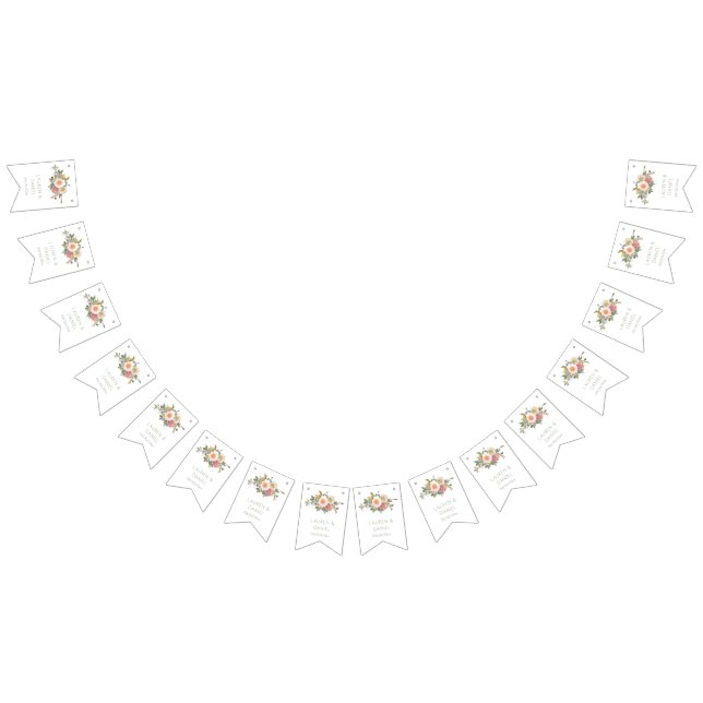 Minimalistisk Grönt Namn Bröllop Vimplar (Alla)