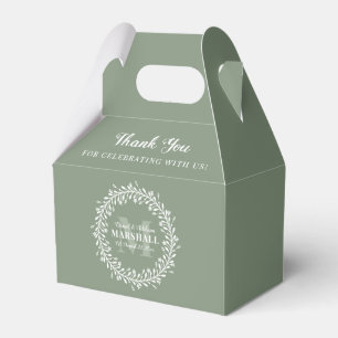 Minimalistisk Grönt Nytt par andningsmonogram Presentaskar
