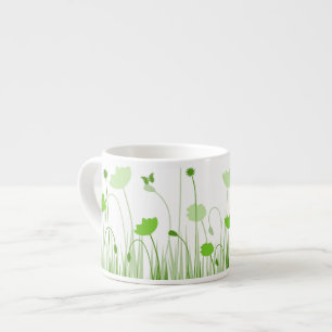 Minimalistisk Grönt och Blommigt för skuggor av vi Espressomugg