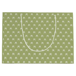 Minimalistisk Grönt och vitt monogram