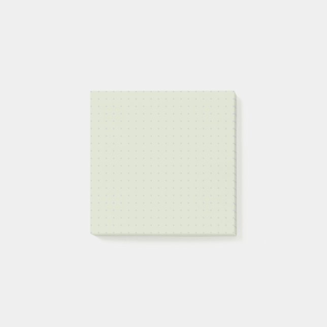Minimalistisk Grönt prickad Post-it Block (Framsida)