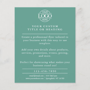 Minimalistisk Grönt - säljfrämjande Logotyp för fö Flygblad
