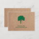 Minimalistisk Grönt Träd Kraft (tryckt) Landskapni Visitkort (Front/Back)