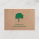 Minimalistisk Grönt Träd Kraft (tryckt) Landskapni Visitkort (Front)