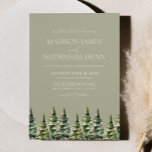 Minimalistisk Grönt Winter Snowy Gräs Träd Bröllop Inbjudningar<br><div class="desc">Det här är en inbjudan till en minimalistisk Grönt,  Winter Snowy Gräs Träd bröllopsinbjudan!</div>