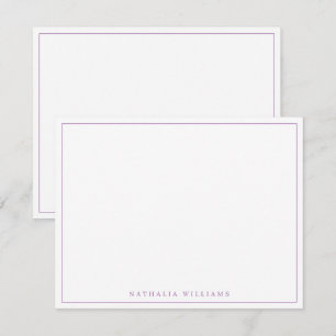 Minimalistisk grundläggande anpassning av Lavender Anteckningskort