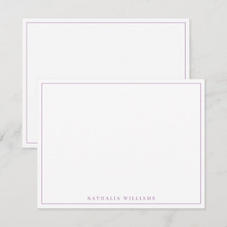 Minimalistisk grundläggande anpassning av Lavender Anteckningskort