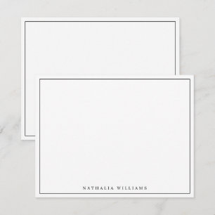 Minimalistisk grundläggande anpassning av svart pa anteckningskort