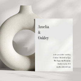 Minimalistisk grundläggande Chic för vit Elegant,  Inbjudningar