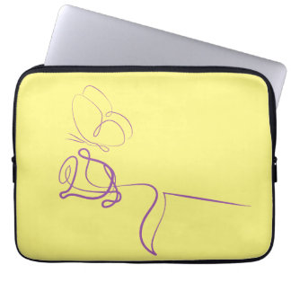 Minimalistisk gul bärbar datorsköld laptop fodral