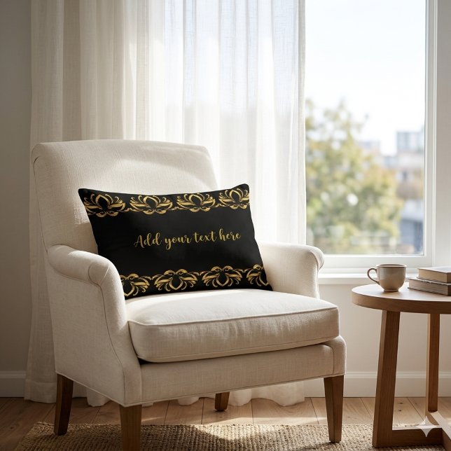 Minimalistisk gul blommig accentkudde prydnadskudde (Skapare uppladdad)