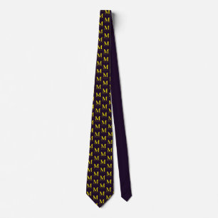 Minimalistisk gul elegant sofistikerad monogram slips