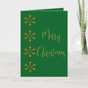 Minimalistisk gul snöflinga Handritad konst Kort
