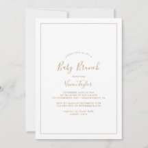 Minimalistisk Guld Baby Brunch
