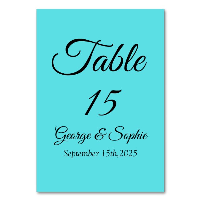 Minimalistisk Guld Bordnummer för Evenemang Bordsnummer (Framsidan)