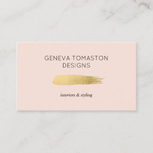 Minimalistisk Guld Brushstroke Designer Logotyp Ro Visitkort