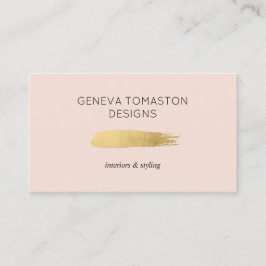Minimalistisk Guld Brushstroke Designer Logotyp Ro Visitkort