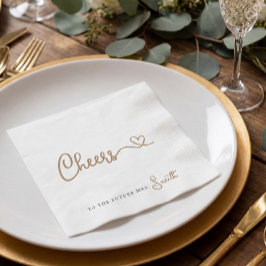Minimalistisk Guld Cheers Möhippa Napkins Pappersservett