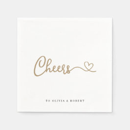 Minimalistisk Guld Cheers Möhippa Napkins Pappersservett